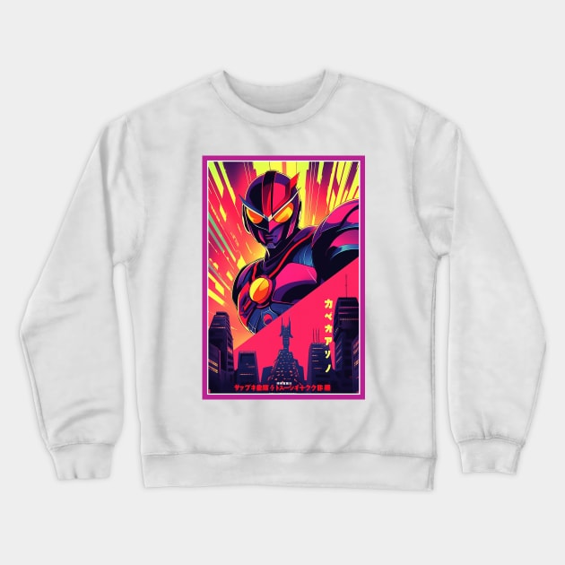 Retro Anime Comic Hero | Anime Origin | Vintage Anime Art Crewneck Sweatshirt by AlNoah